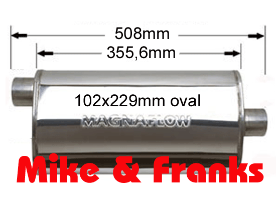 14324 Magnaflow Schalldämpfer 2" Edelstahl poliert