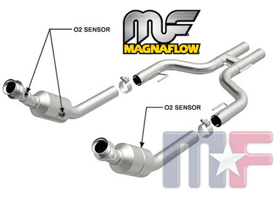 24151 Magnaflow Mustang GT 05-10 Hosenrohr mit Katalysatoren