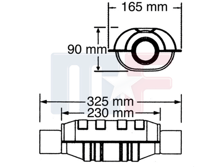 Katalysator OBD2 Originalersatz Uni 2,25" (57,1mm) Anschluß