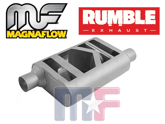 R22542OD Rumble Schalldämpfer 2,50" O.D. (63,5mm) Mitte-Seite