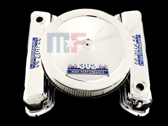 MCC50351 Chrome valve covers and air cleaner with 302 emblems