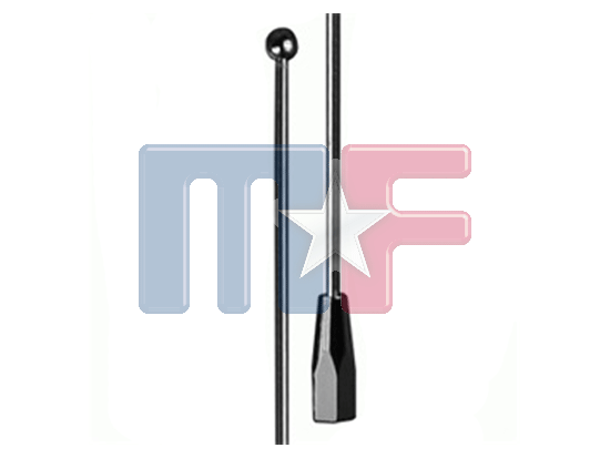 Ersatz-Antennenmast einteilig 31" GM/Ford/Chrysler schwarz