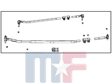 Lenkgestängekit 2nd Design (# 1,2,3,4,5) 4WD Ram