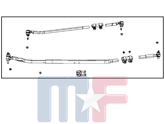 Lenkgestängekit 2nd Design (# 1,2,3,4,5) 4WD Ram