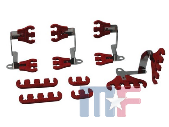 Moroso Super Looms Zündkabelhalter rot SBC 7-9mm