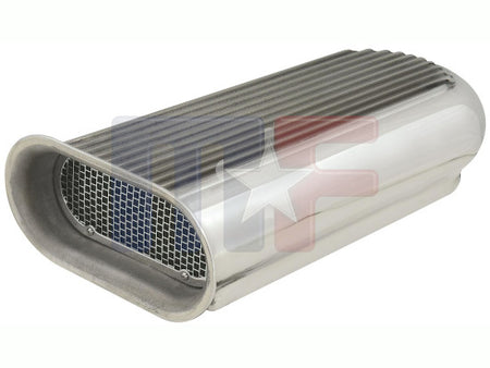 Hilborn Style Scoop Dual 4-Barrel aus poliertem Aluminium