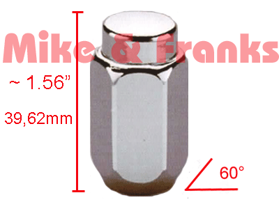 Mr. Lugnut Chromradmutter 60° Konus 9/16"