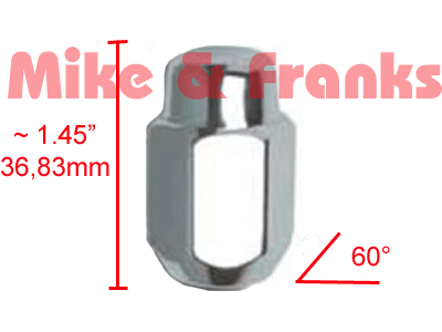 Mr. Lugnut Chromradmutter 60° Konus M12x1.5