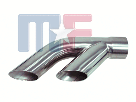 Auspuffendrohr Dual 2.25" Edelstahl