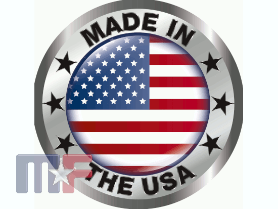 Aufkleber Stars and Stripes Made in the USA 70mm Silber