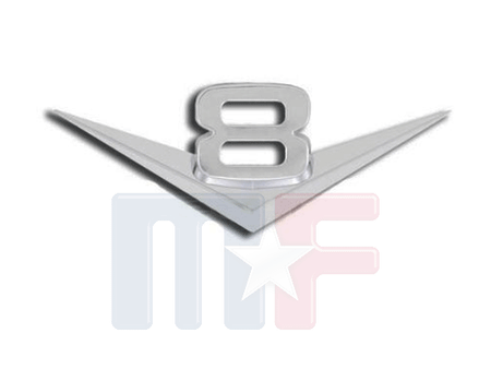 V8 Emblem Chrom