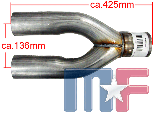 Auspuffrohr Y-Rohr 3" (76,2mm) ID/OD