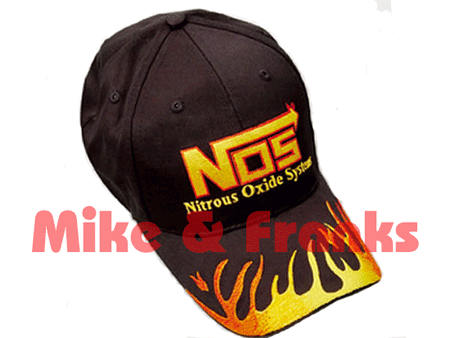 Baseballcap NOS schwarz mit Flammendesign