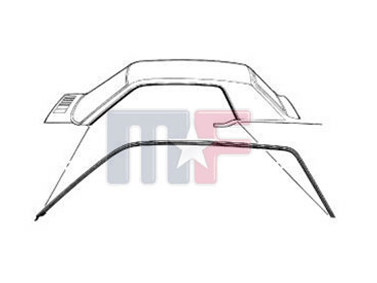 Dachkantendichtungen (2) Ford Mustang 69-70 Coupe