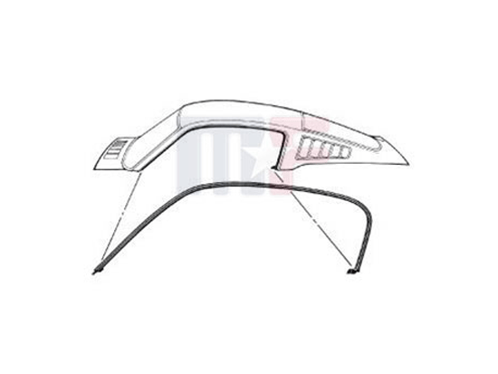 Dachkantendichtungen (2) Ford Mustang 67-68 Fastback