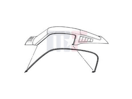 Dachkantendichtungen (2) Ford Mustang 69-70 Fastback