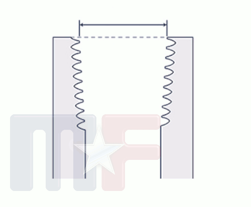 Gewindebuchse außen 1/2" NPT - innen 1/4" NPT