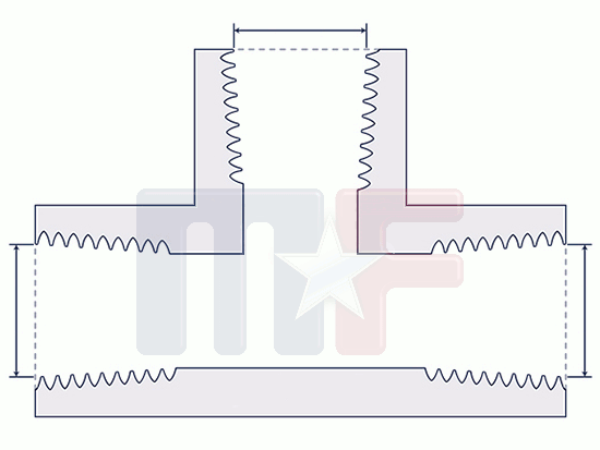 T-Stück Innengewinde 1/4" NPT