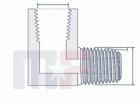 Holley Fitting 90° 1/8" NPT