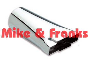 Auspuffblende Endrohr Chrom Bowtie 2,625" (66,7mm) 190,5mm Länge