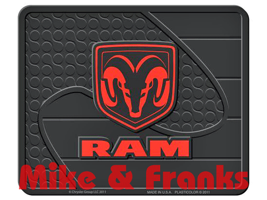 1098 Plasticolor Universalgummifußmatte hinten "Dodge Ram Head"