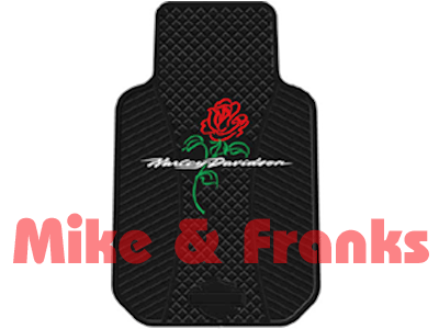 134001 Gummi Fußmatten "Harley Davidson Rose"
