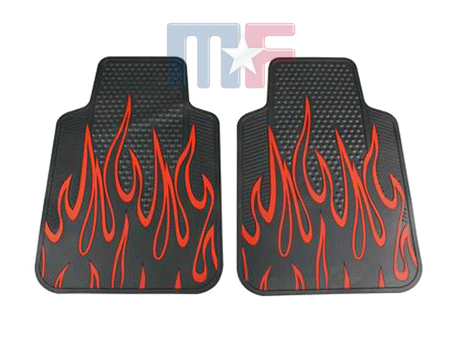 71304 Gummi Fußmatten "Red Flames"