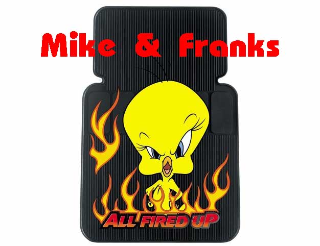 78101 Gummi Fußmatten "Tweety in flames"