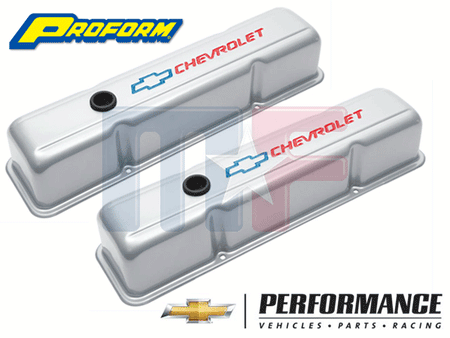 Proform Ventildeckel Grau Metallic Bowtie SBC 59-86 hoch