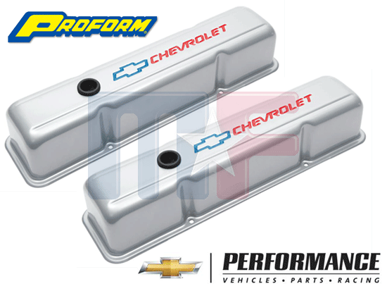 Proform Ventildeckel Grau Metallic Bowtie SBC 59-86 hoch