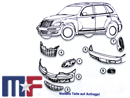 Küglergrill grundiert Chrysler PT Crusier 01-05