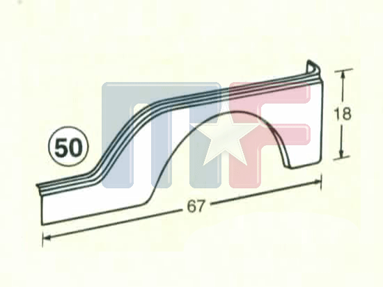 Seitenteil CJ5/CJ6 68-86 links