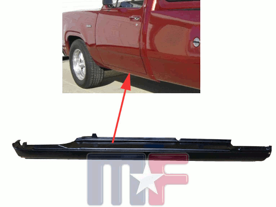 Türschwellerreparaturblech Dodge D/W Serie Pickup 72-93 links