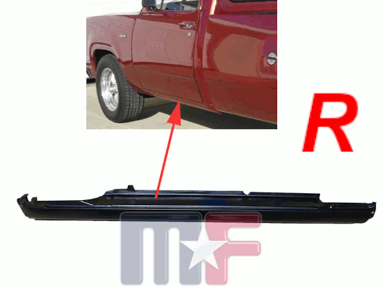 Türschwellerreparaturblech Dodge D/W Serie Pickup 72-93 rechts