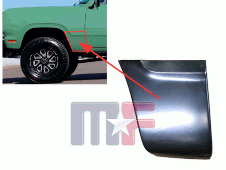 Reparaturblech Kotflügel Dodge D/W Pickup/SUV 72-80* links