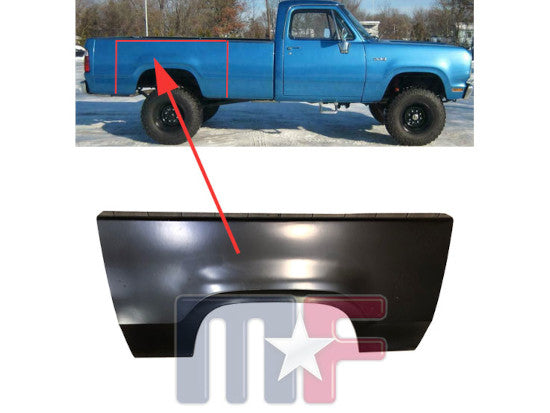 Reparaturblech Seitenteil links Dodge PU 72-80
