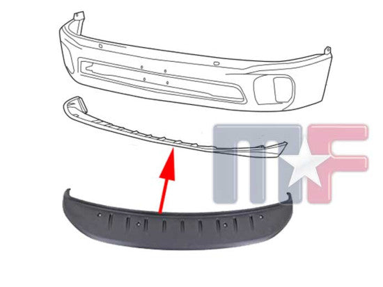 Stoßfängerlippe/Spoiler dunkelgrau Ram 1500 09-21 (außer Sport)
