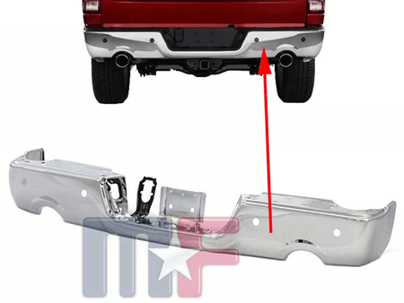 Chromstoßstange hinten Ram 1500 09-18* Dual Auspuff mit PDC