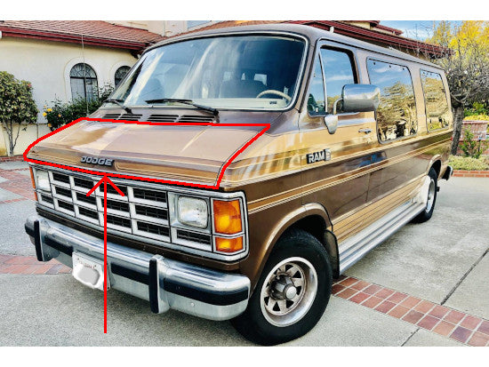 Motorhaube Dodge Van Bj. 79-93