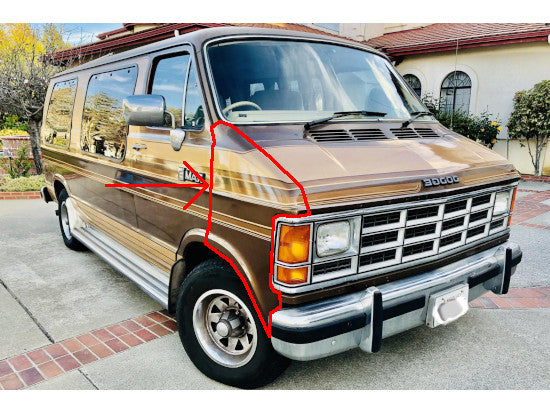 Kotflügel rechts Dodge Van Bj. 79-93