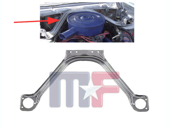 Domstrebe/Export Brace Mustang 64.5-70 Chrom