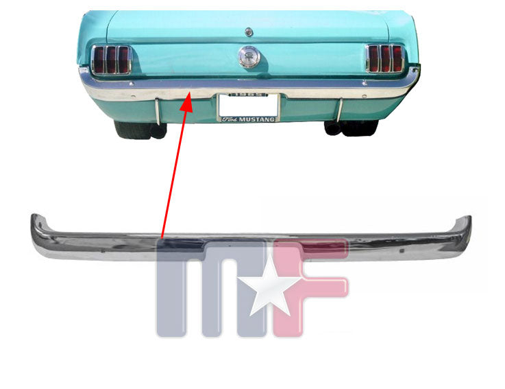 Stoßstange hinten Mustang Chrome 64-66