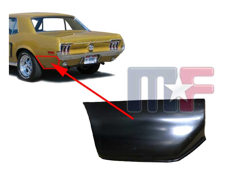 Rep-Blech hinten rechts Mustang 67-68