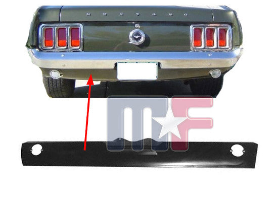Heckabschlußblech unten Mustang 69-70 ohne Auspuffausschnitt