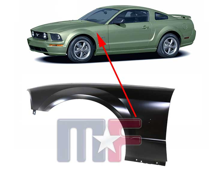 Kotflügel Mustang GT/GT500 05-09 links