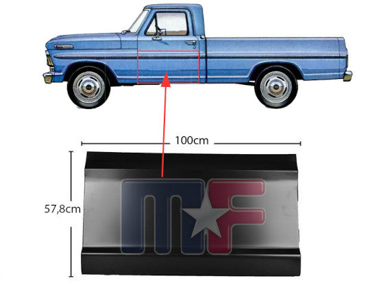 Türreparaturblech außen Ford Pickup 67-72