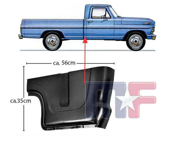 Fahrerkabinenecke links für Ford Pickup Bj.1967-72