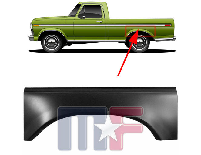 Radlauf Reparaturblech oben links Ford F-100-350 Pickup Bj.1973-79,  Ford Bronco Bj.1978-79