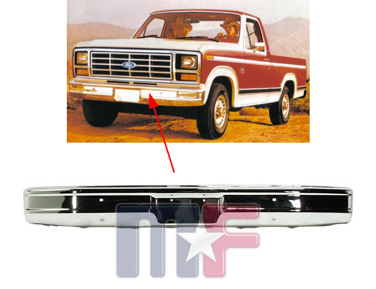 Verchromter Stoßfänger vorne Ford F-150-350 & Bronco Bj.1980-86