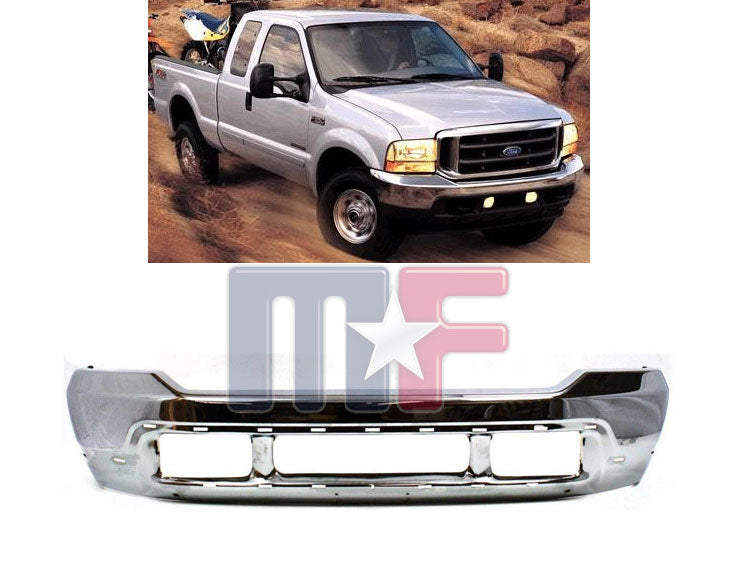 Verchromter Stoßfänger vorne für  Ford F-250 F-350 Super Duty & Excursion Bj.1999-04